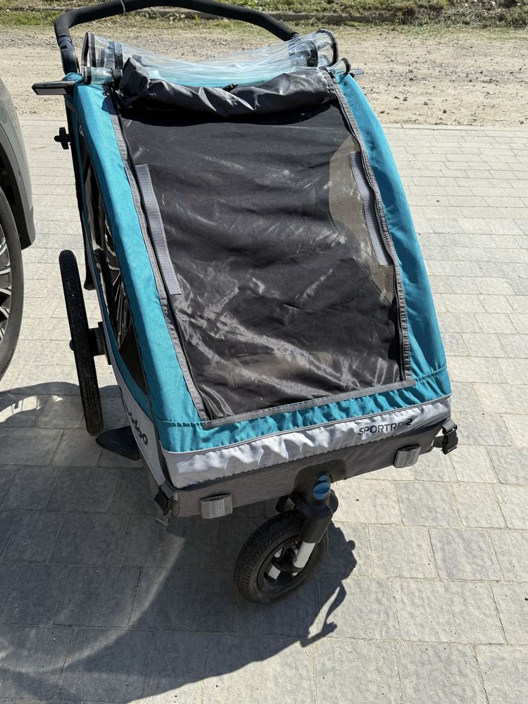 Queridoo sportrex 2. Przyczepka rowerowa do biegania wózek