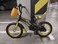 Rowerek 16 cali czarno-żółty