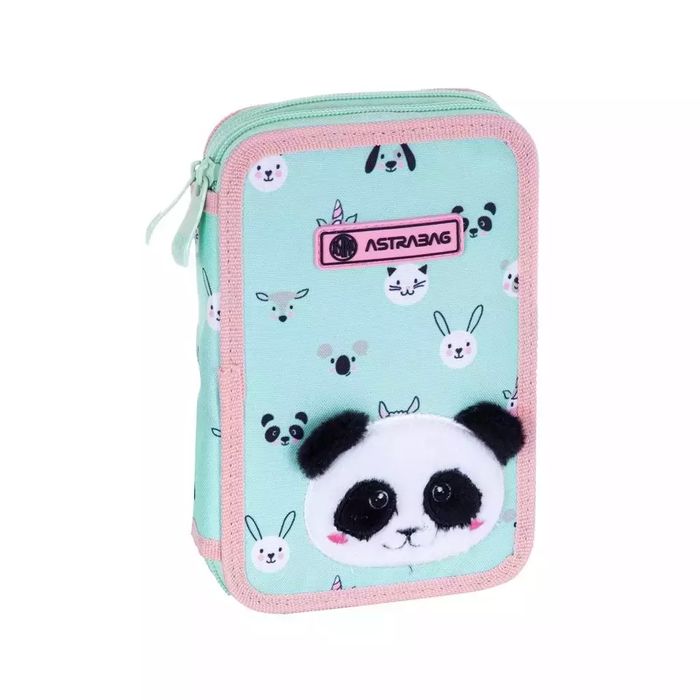 Piórnik podwójny z wyposaż Teddy Panda ASTRA. Astra