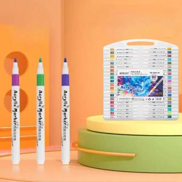 Набір яскравих акрилових маркерів Acril-80 шт,48 шт,24 шт