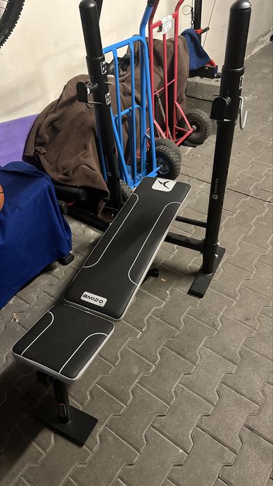 Lawka regulowana ze stojakami 100kg obciazenie gryfy silownia