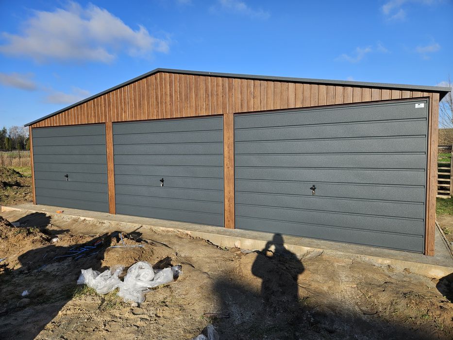 Garaż Drewnopodobny Antracyt Hala Wiata rolnicza Blaszak domek ogrodow