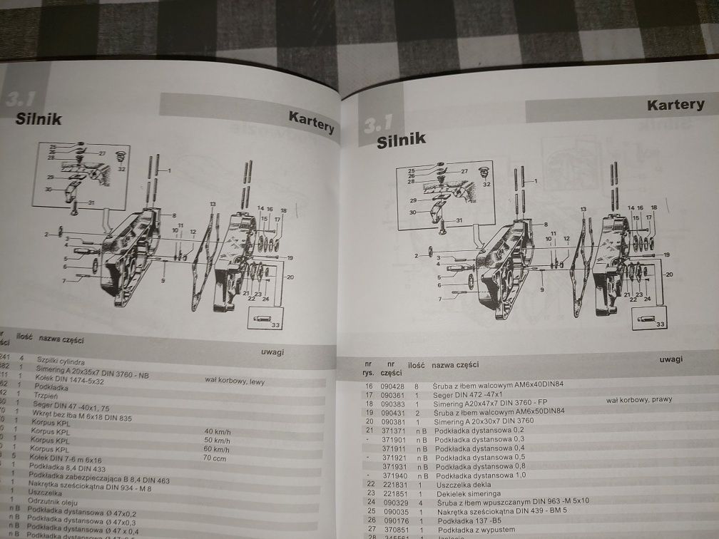 Instrukcja obsługi katalog czesci rama silnik simson s51