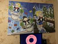 Две картины на холсте 75х100 Alec Monopoly