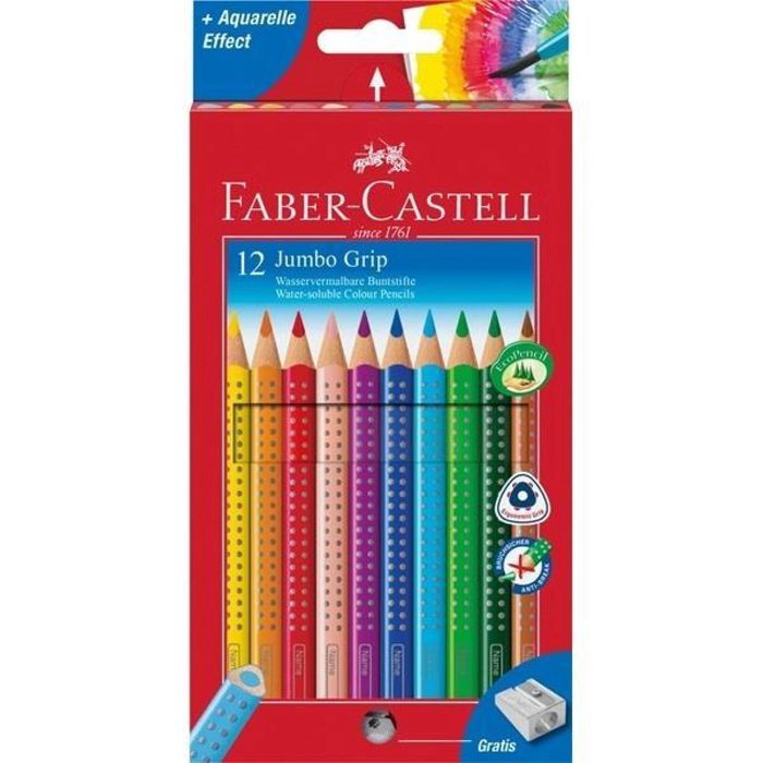 Kredki jumbo Grip 12 kolorów FABER CASTELL Faber Castell pudełko,11,