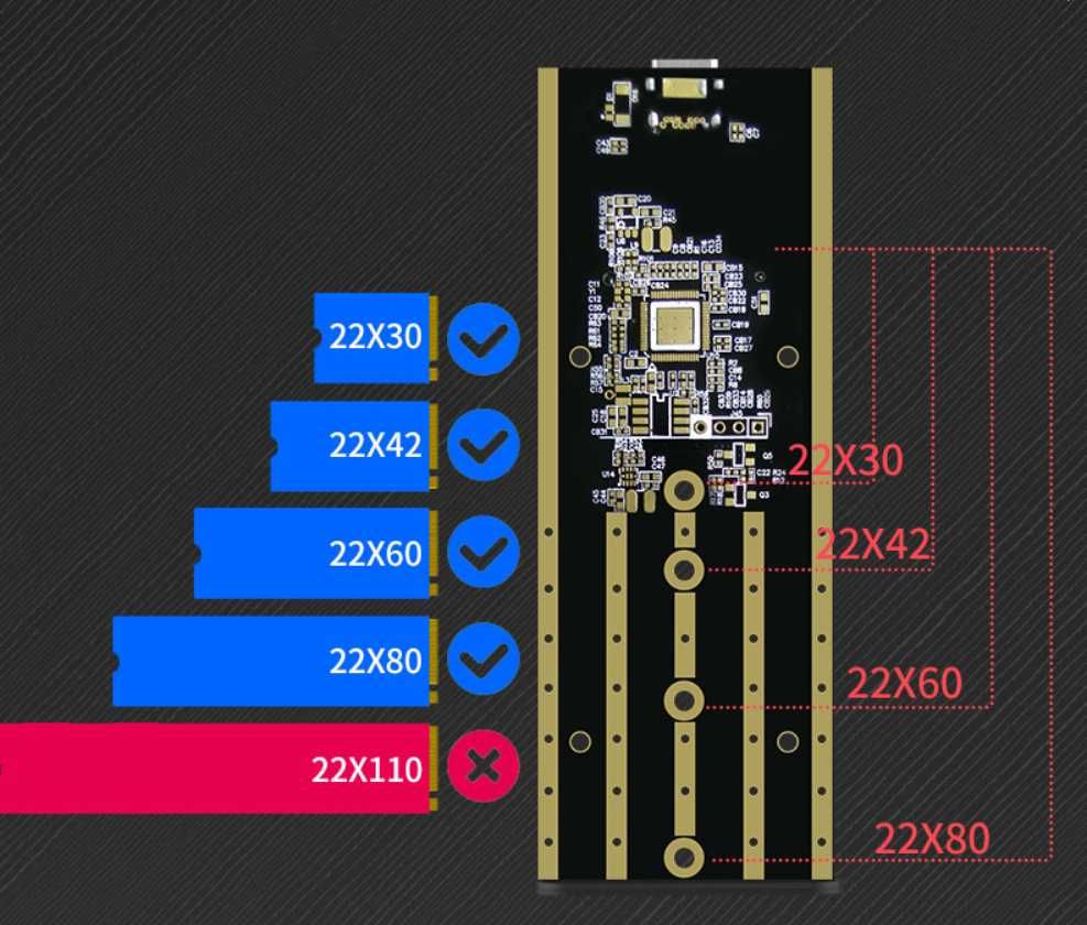 M2 NVMe Внешний карман для M2 SSD USB 3.1 Type-C  Blueendless M280N