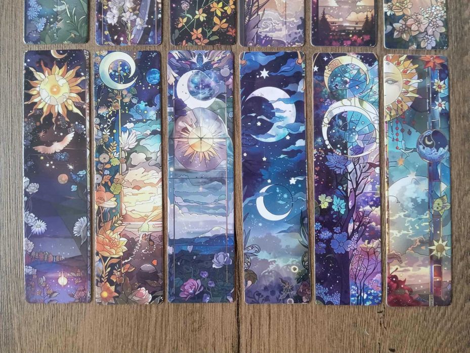 19 kartonowych zakładek do książek. Kosmos