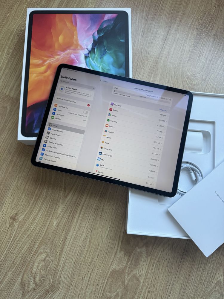 Ipad Pro de 512gb 12,9” da 4 Geração com fatura ( como novo)