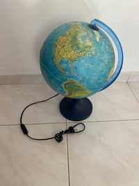 Globo , mapa mundo com luz