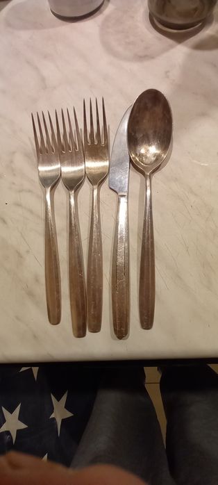 Sztućce Hackman Finland przy widelce duża łyżka i nóż