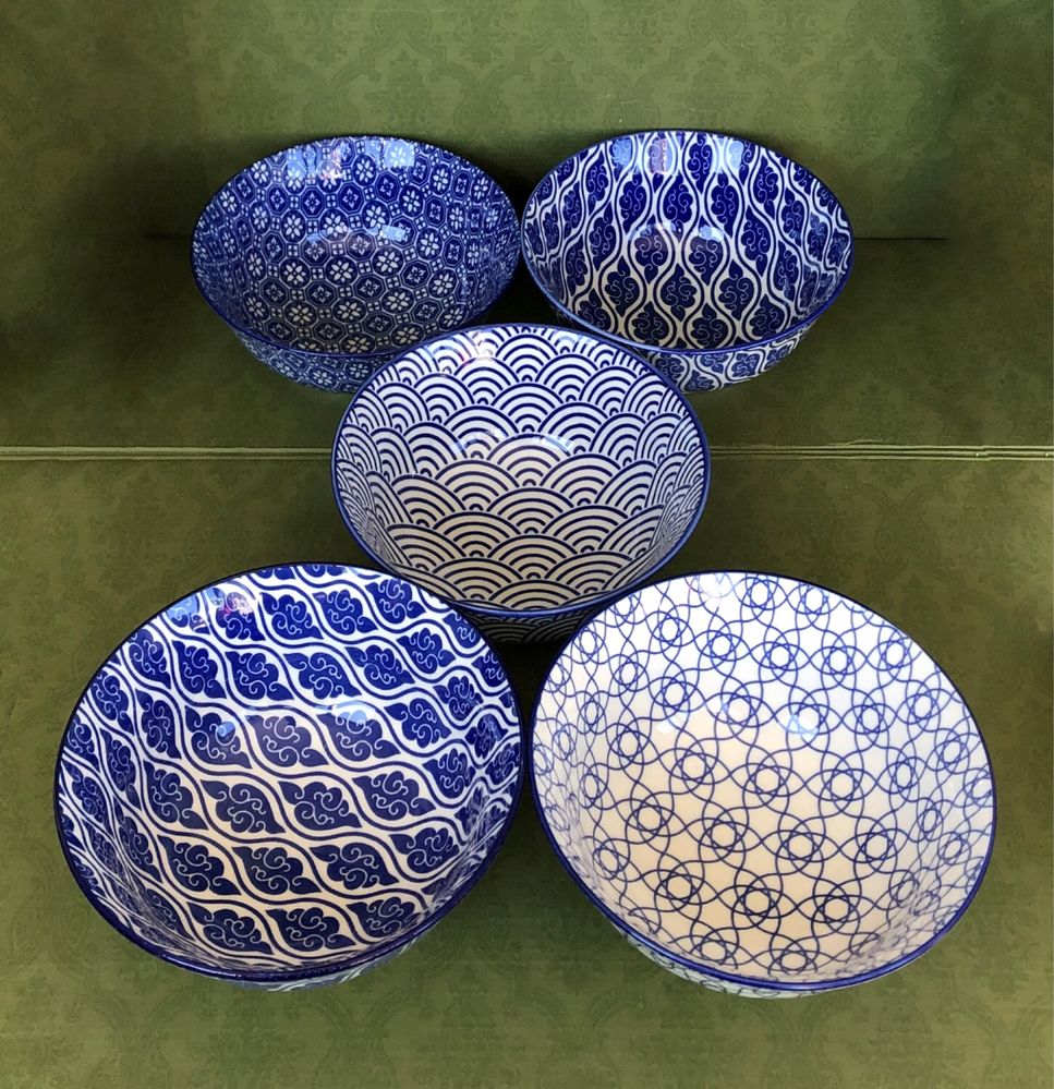 Miski Tokyo Design Studio Nippon Blue japonia ramen sushi 5 sztuk