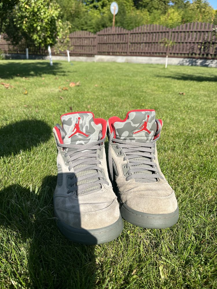 Кросівки nike air jordan retro 5 camo dark stucco