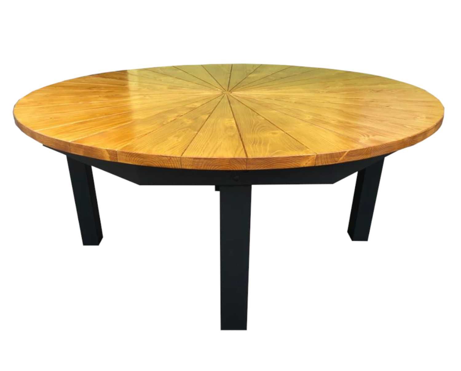 Stół drewniany okrągły ogrodowy 100 cm - 200 cm