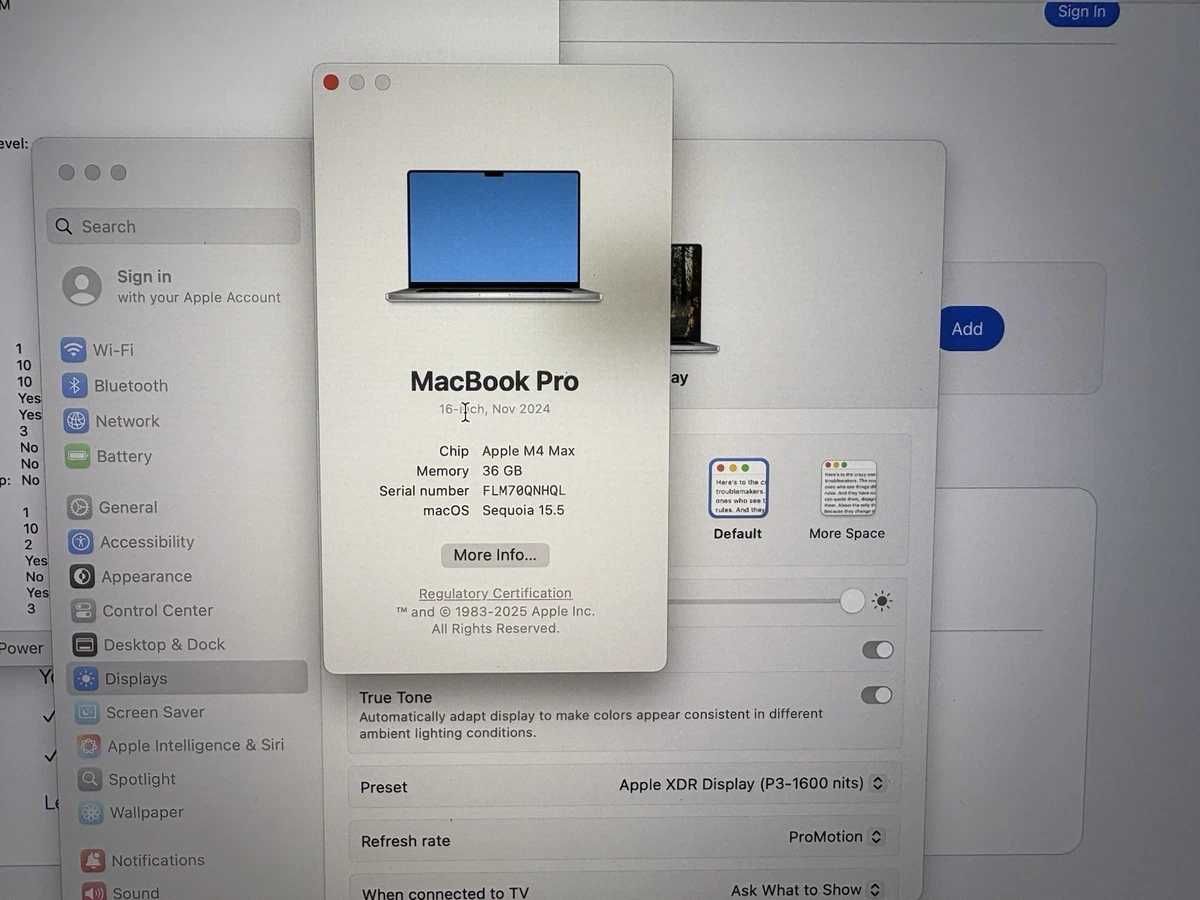 Apple MacBook Pro 16 calowy laptop  M4 Max 32-rdzenie 36GB 1TB MX2V3LL