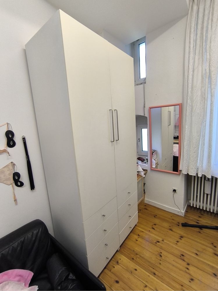 Fajna biała szafa Ikea Pax szuflady dowóz wysyłka