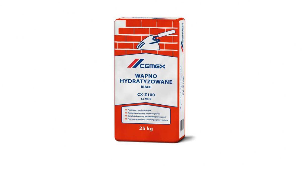 Wapno hydratyzowane białe worki 25kg CEMEX najwyższa jakość Zapraszamy