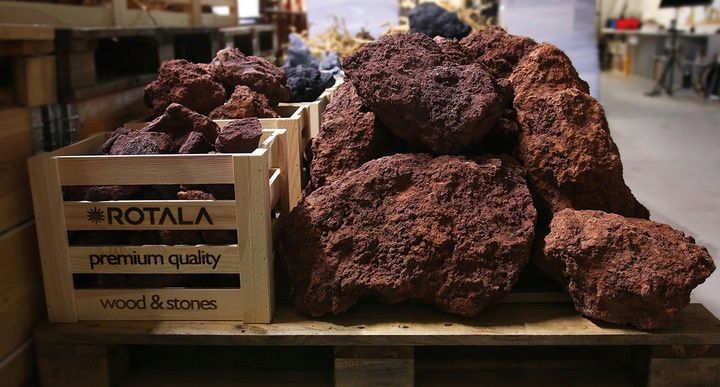 ROTALA Premium Red Lava 2kg (LSRB1) - Lawa czerwona, skała do akwarium