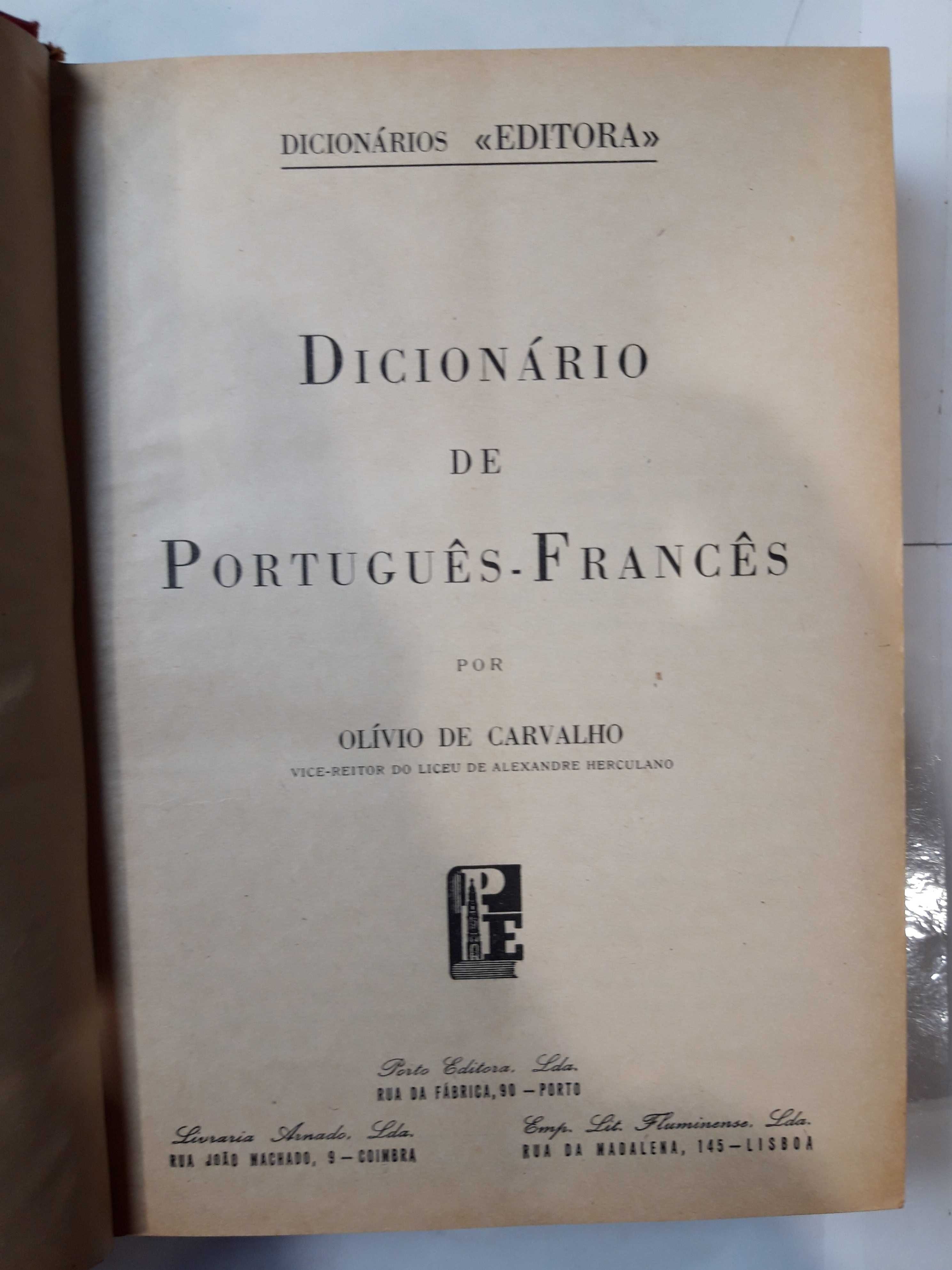 E2 - Livro - Olívio de Carvalho - Dicionário de Português/Francês