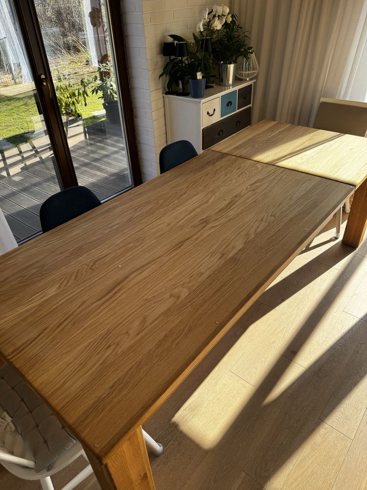 Stół dębowy klasa I bez duzych sekow 160(230)x90 rozkładany