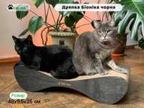 Когтеточка для кота, дряпка Біоніка Чорна 63х14х29 см