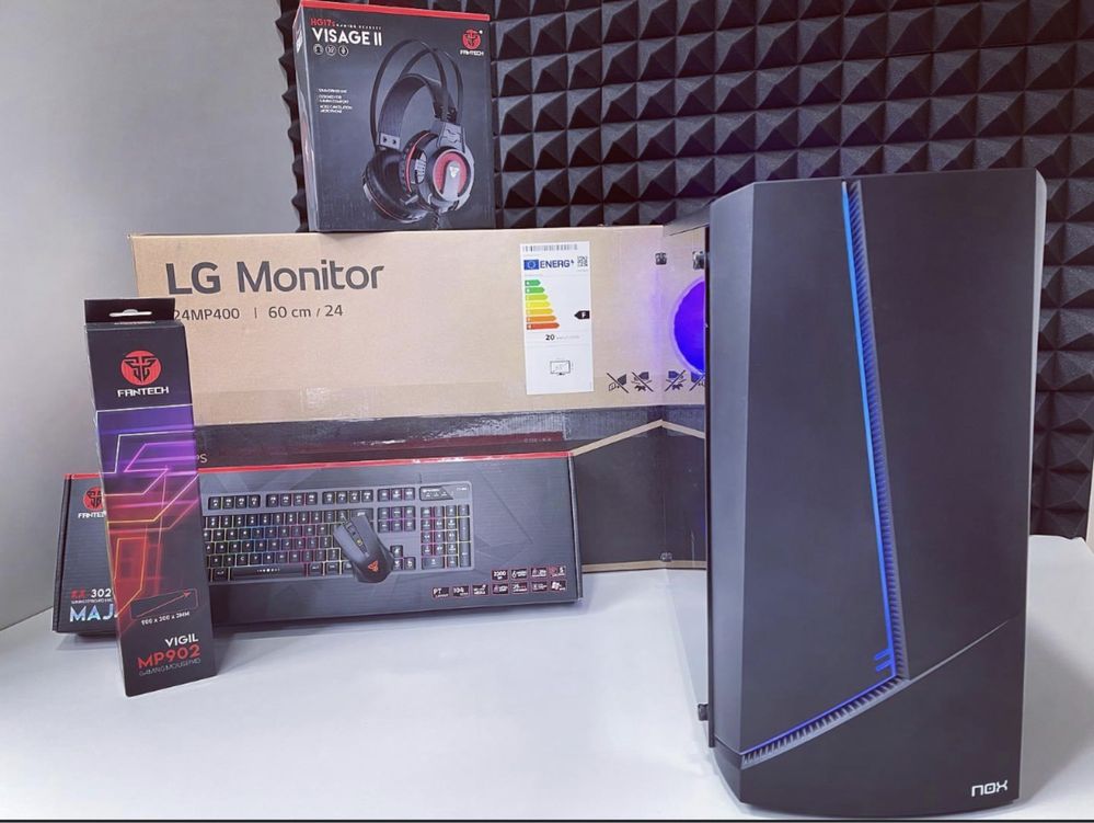 KTi GAMING PC mais ecrã rato e teclado e fones