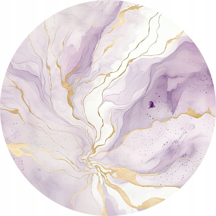 Podkładki pod talerz 4 sztuki Fioletowyi marmurek przeplatany złotem