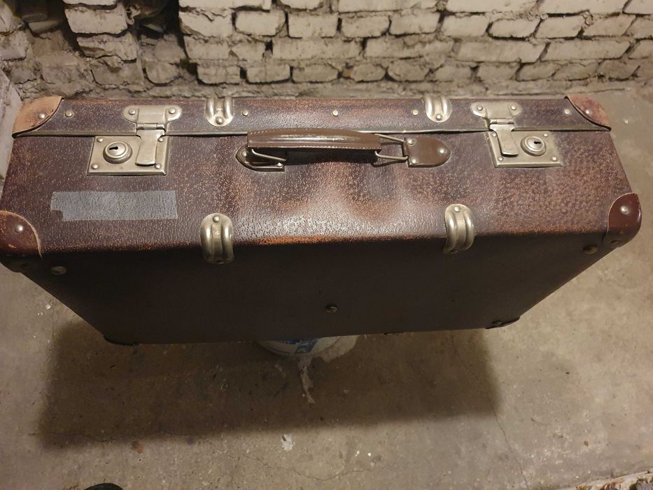 Duża Przedwojenna walizka 65x40x18cm prawie 100 lat!