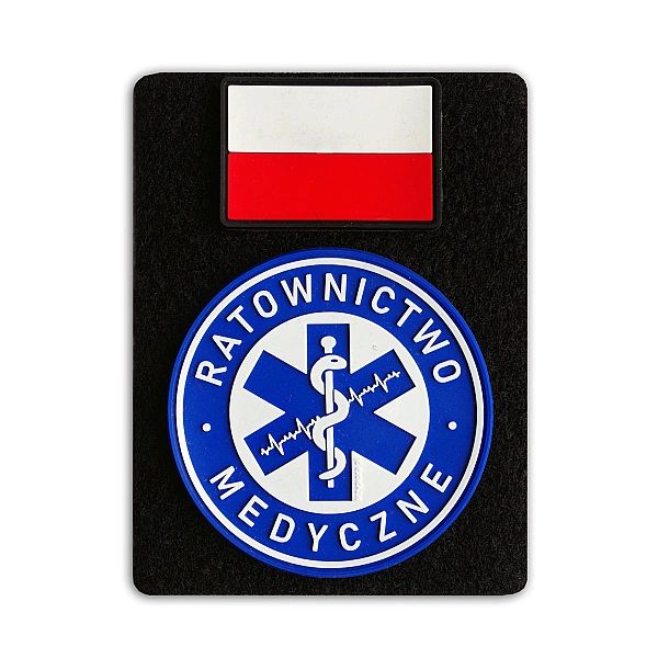 Rzep pętelka na rękaw pod małe emblematy 10 x 13 cm