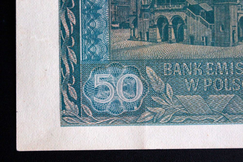 Banknot 50 zł 1941 rok seria D