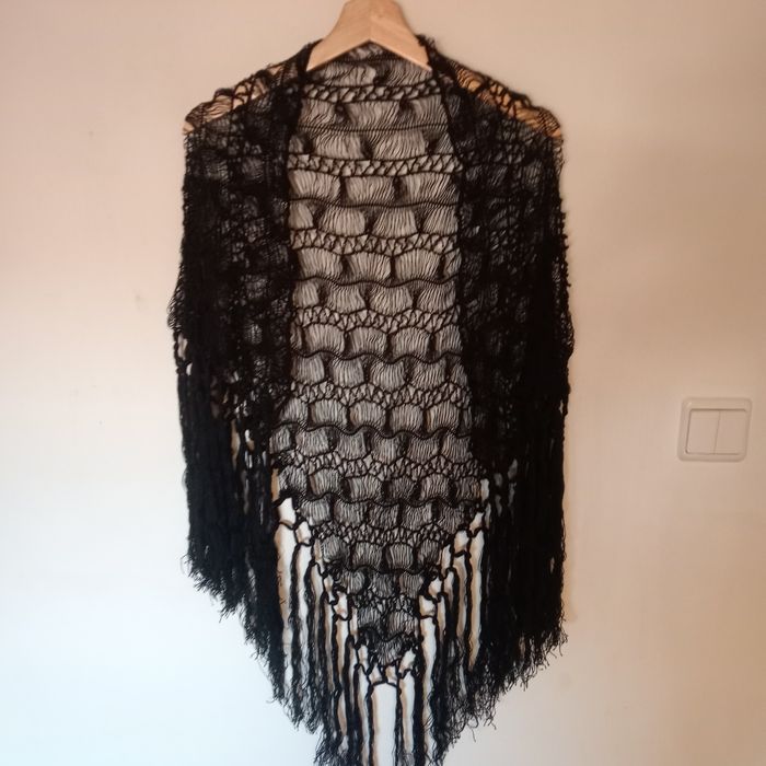 Chaile artesã lindíssimo em preto _-Maravilhoso lindo e sofisticado o