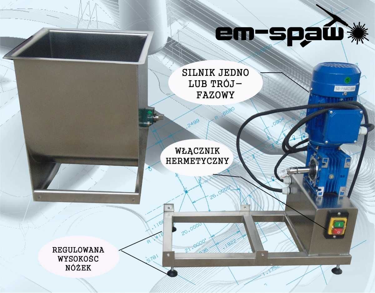 Mieszałka do mięsa kiełbas elektryczna 30L