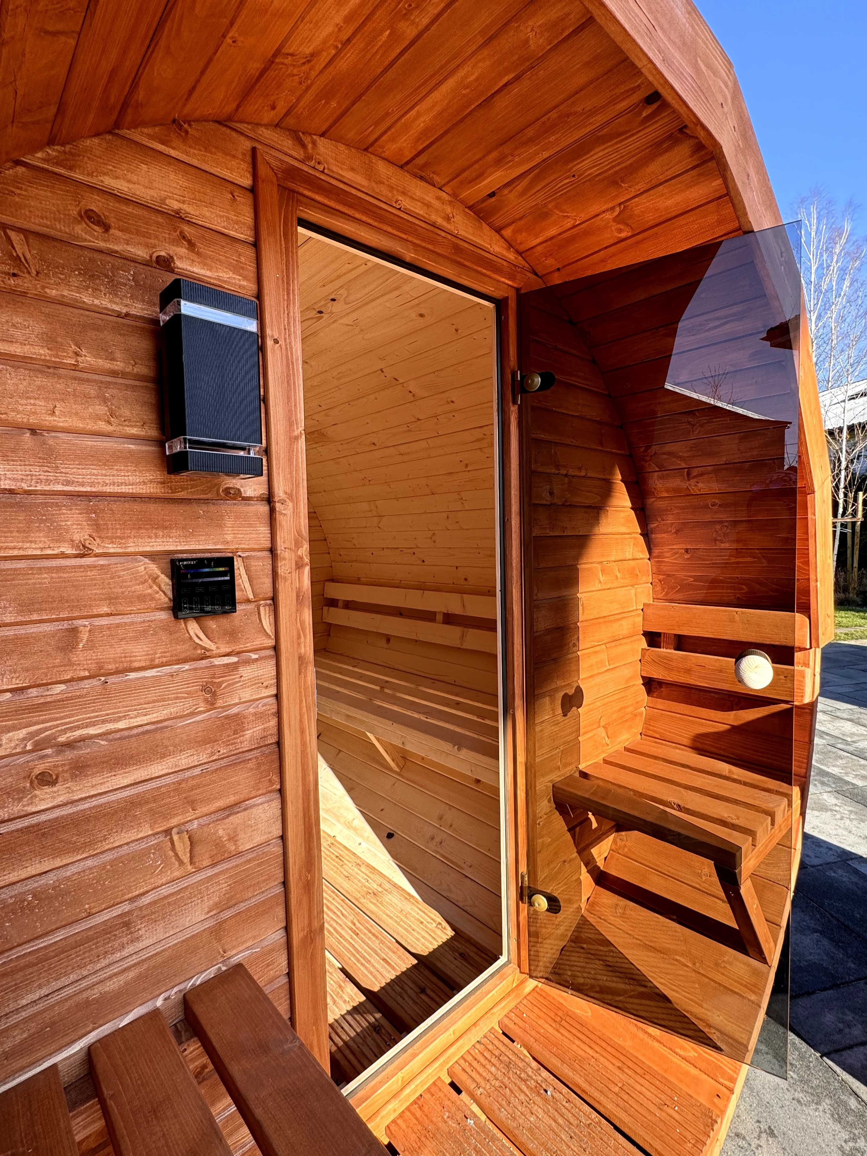 Sauna beczka ogrodowa 200x250 do samodzielnego montażu złożenia