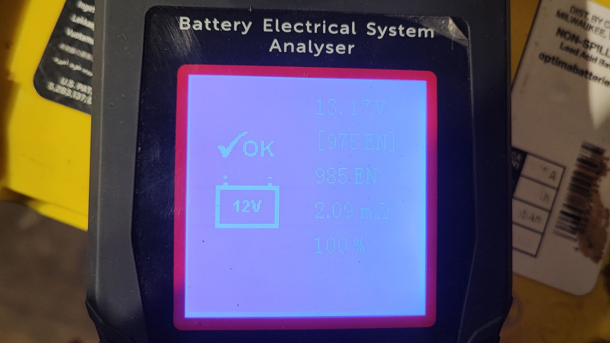 Akumulator AGM Optima Yellow 75Ah 975A nowy !