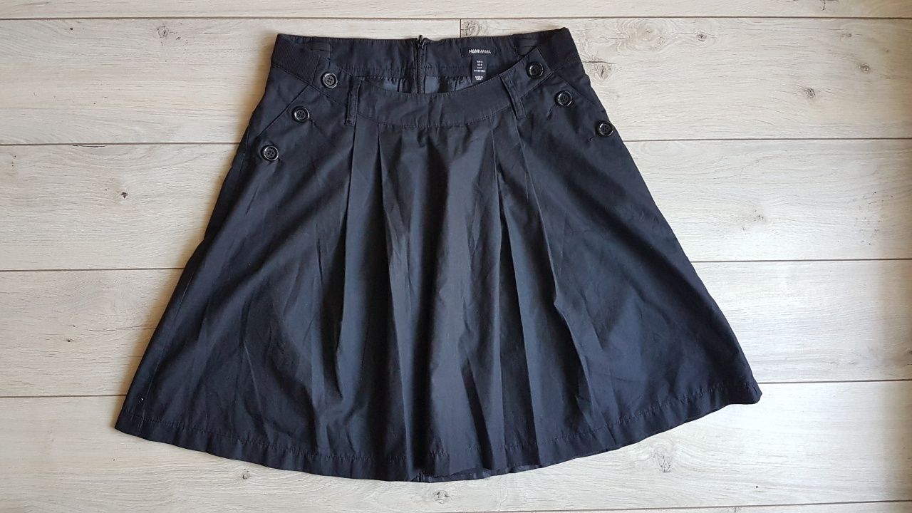 Spódniczka ciążowa czarna H&M MAMA rozm. S regulowana bdb stan