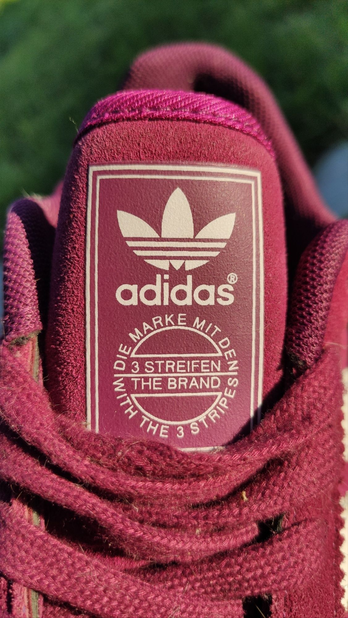 Кроссовки Adidas Адидас, замша, сетка, бордовые, 40, Original