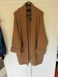 Li parie kardigan sweter oversize plaszcz rudy camel 44 42 plaszcz