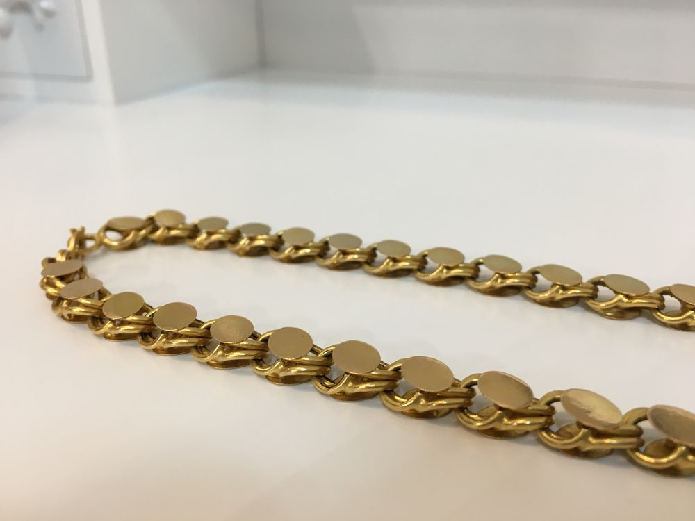 Złoty naszyjnik łańcuszek unikat 18 karatowe złoto 750 proba