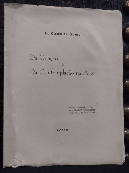Da Criação e da Contemplação na Arte 1955 Dr, Cerqueira Gomes