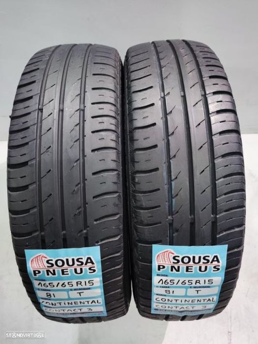 2 pneus semi novos 165-65r15 continental - oferta dos portes