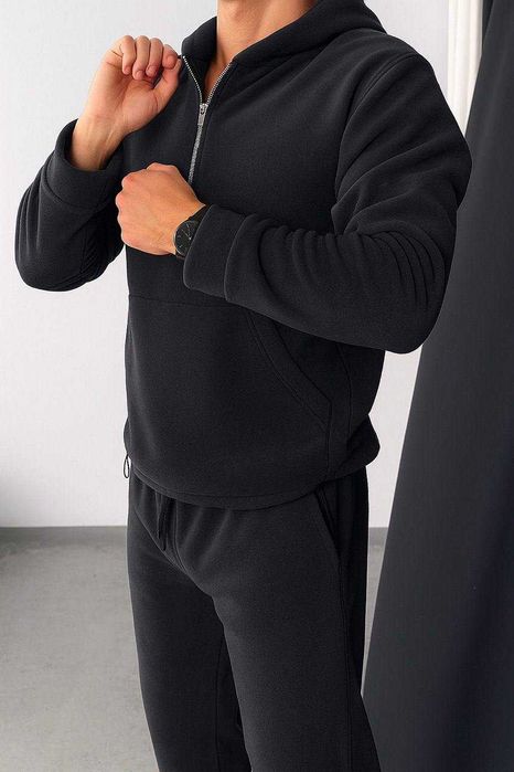 Не кошлатится! Теплый зимний мужской костюм на флисе 3 цвета