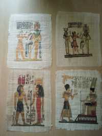 oryginalne obrazy na papirusie Egipt