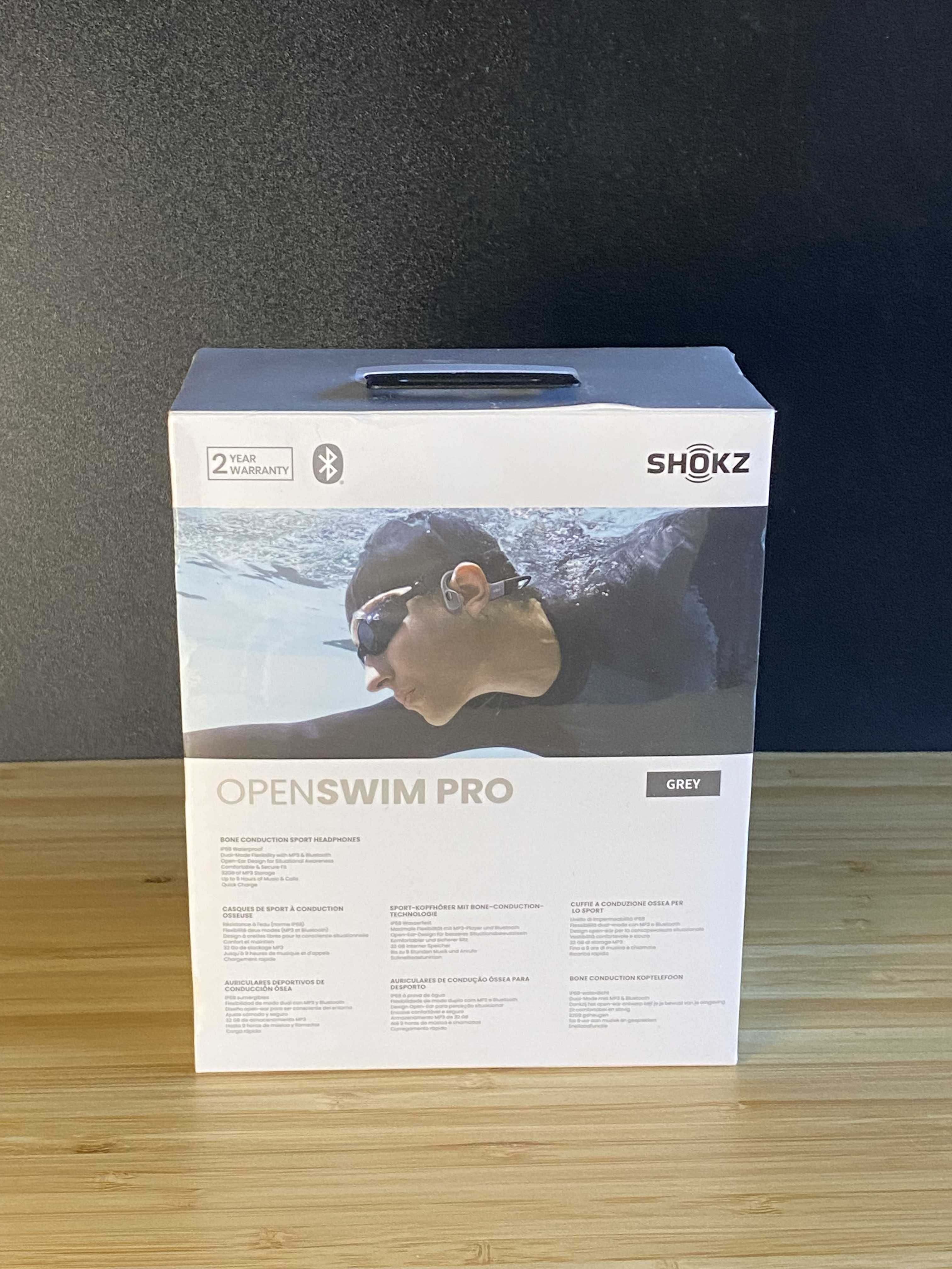 Fones Shokz OpenSwim Pro CINZA | Novo Plastificado