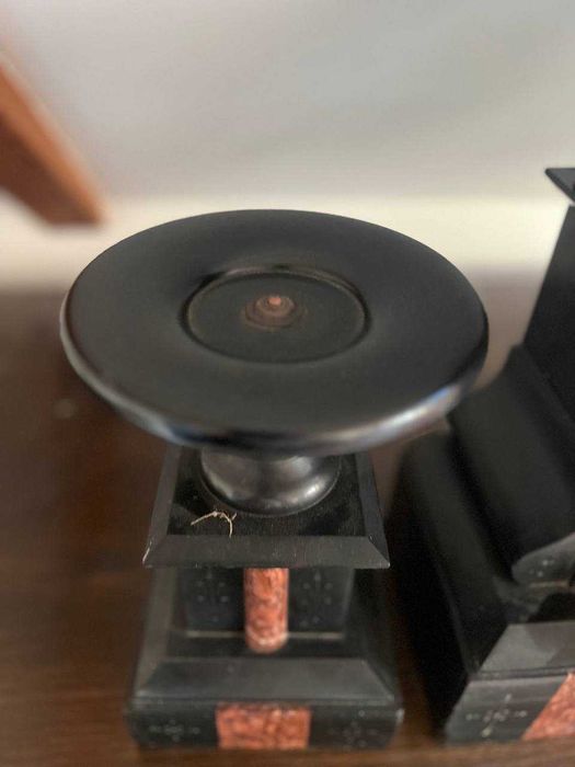 Zegar Brocot czarny marmur