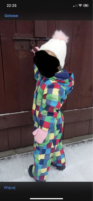 Kombinezon zimowy rozmiar 74/80 uniwersalny