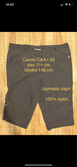 Canda C&A 52 damskie spodenki capri 100% nylon szybkoschnące lato