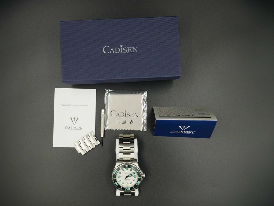 Zegarek Automatyczny Cadisen c8232 AquaDiver NH35 Szafir Full Set