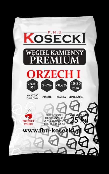 Węgiel workowany ORZECH PREMIUM 25 KG - NAJLEPSZY WĘGIEL na rynku