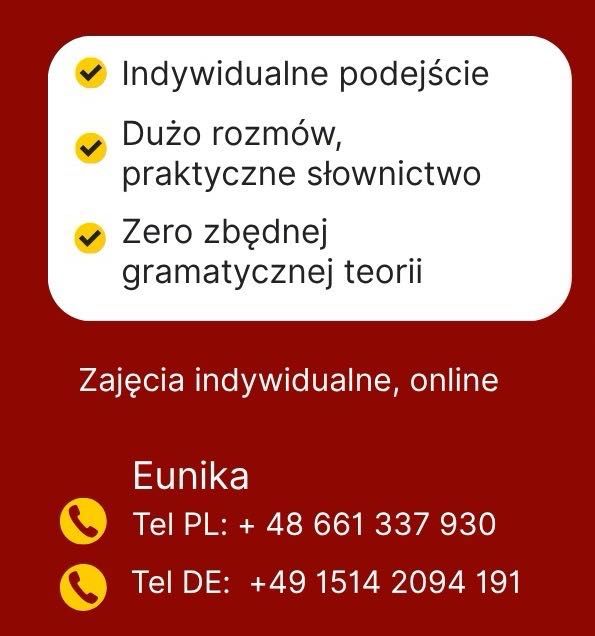 Niemiecki bez stresu i z üśmiechem z lektorką mieszkającą w Niemczech