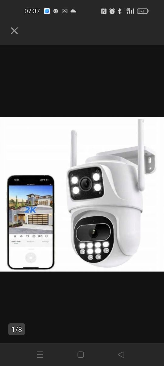 Kamera IP zewnętrzna Reobiux 2x3MP, 2K HD, obrót 355 stopni,, IP66