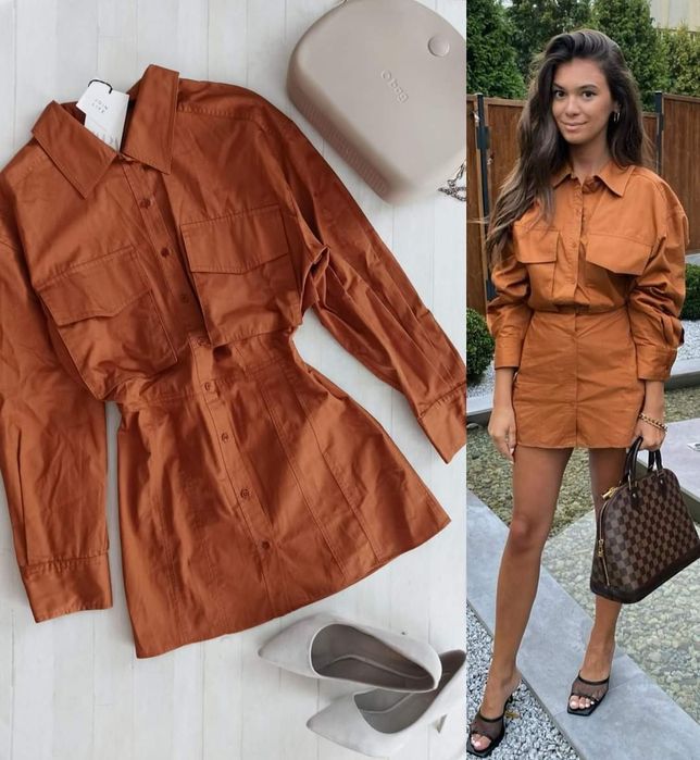 Nowa sukienka koszulowa Zara S